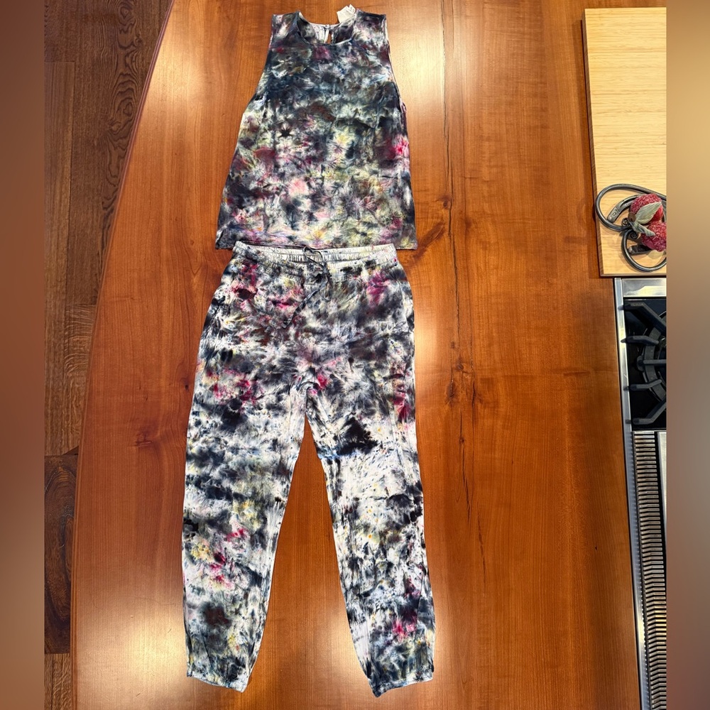 Nation Tie-Dye Sateen Tank and Pants